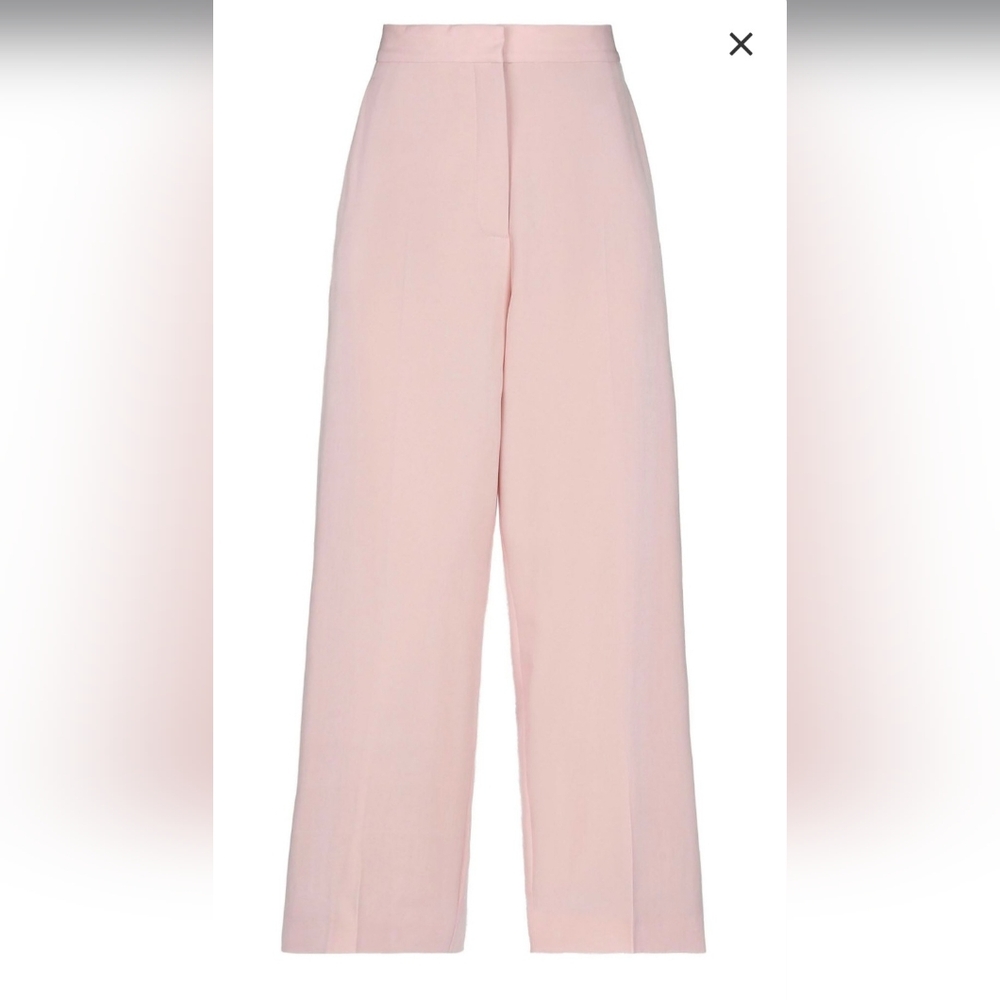 Stella McCartney blush pink pants sz 40 wool silk lined, slight crop